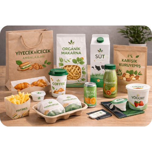 yiyecek ve içecek ambalajları